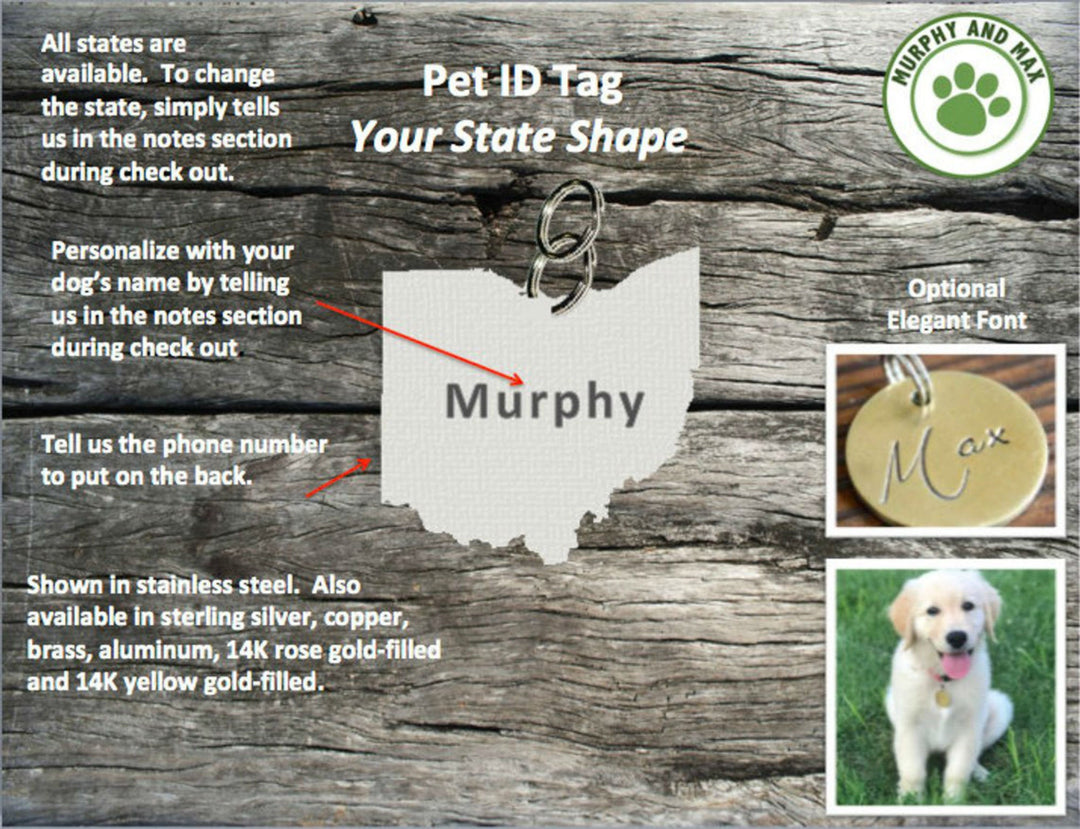 Canadian Maple Leaf Pet Id Tag Elegant Pet Name Font Custom - Main Image