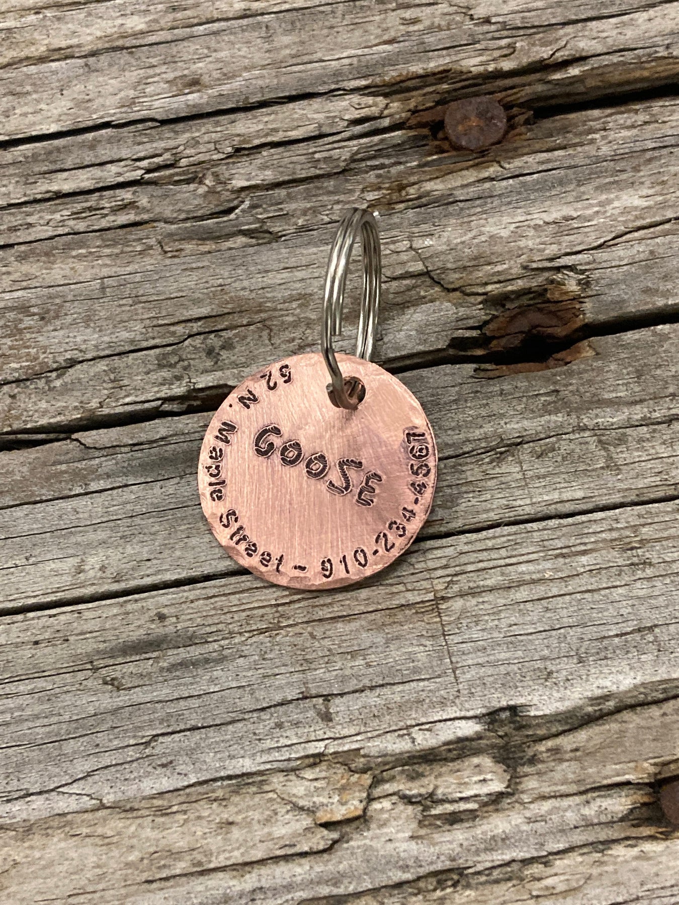 Custom Dog Tag Rustic Weathered Copper Dog Tag Distressed Dog ID Tag Metal Dog Tag Dog Collar Tag Gifts for Pets Tag Adventure Dog Tag